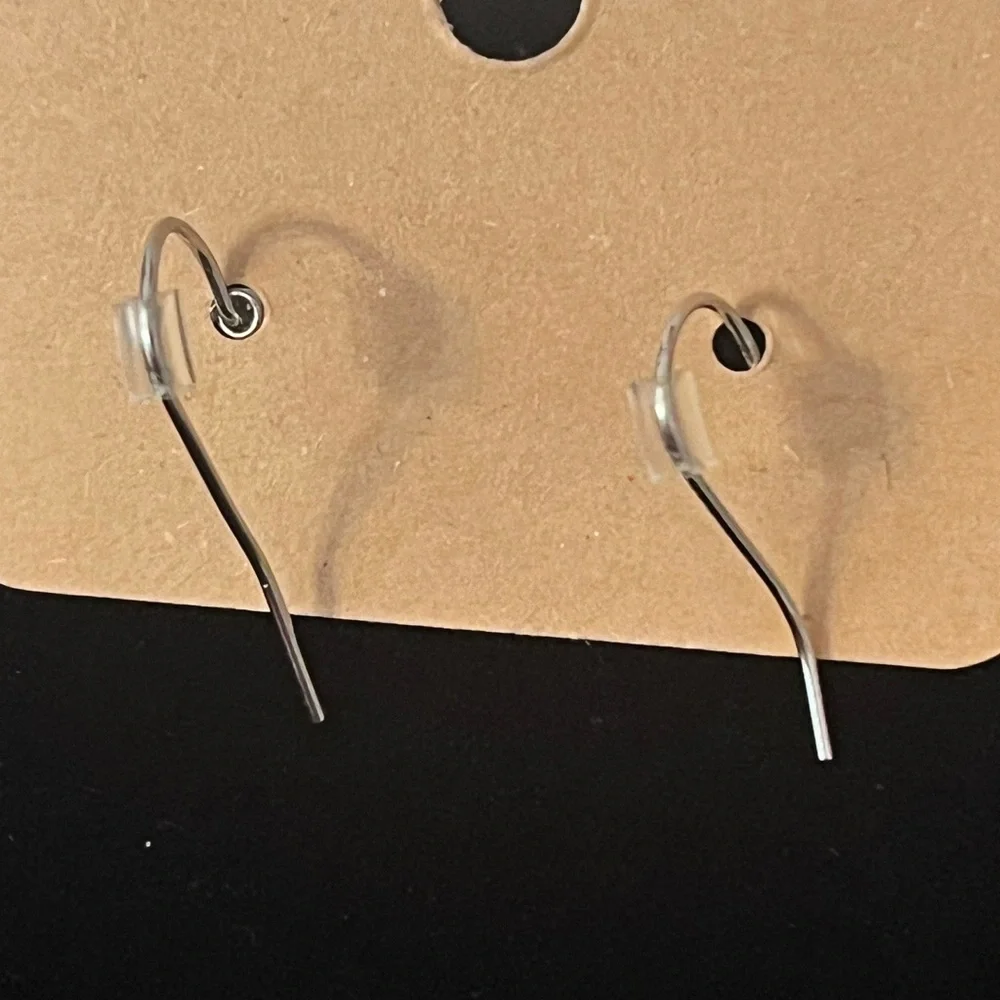 Hand Crafted Silver Snowflake Earrings - Picture 3 of 3